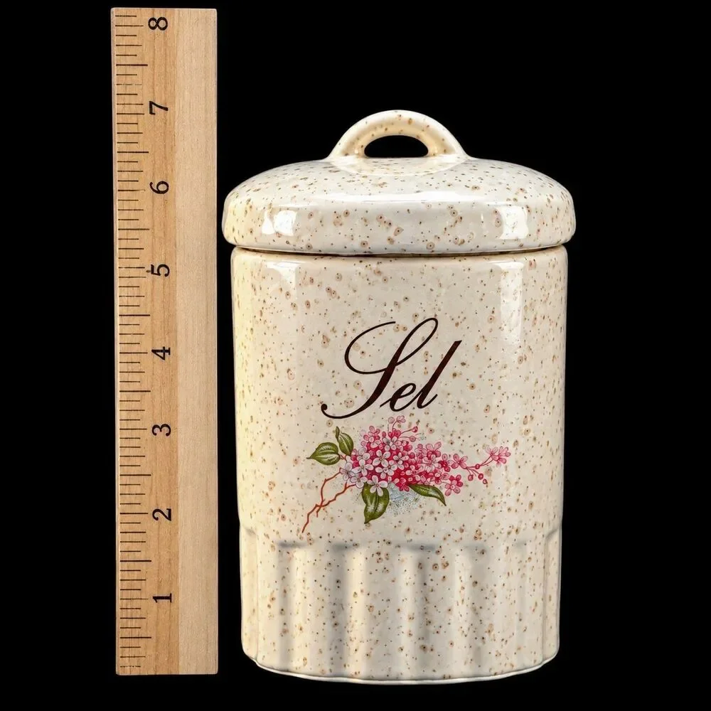 Vintage French Country 4 piece Canister by Blue Mountain Pottery, Country Charm